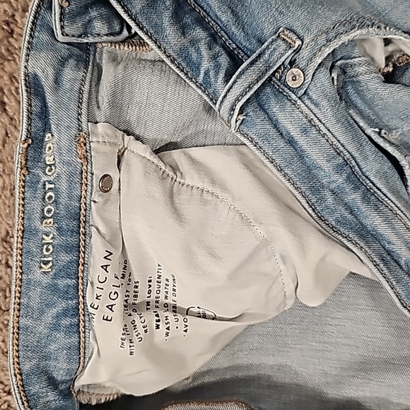 Women's AMERICAN EAGLE "Kick Boot Crop" Next Level Stretch Jeans Sz 18 Regular - Picture 5 of 8